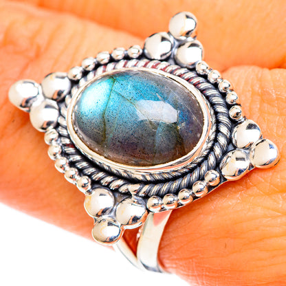 Labradorite Rings handcrafted by Ana Silver Co - RING107801