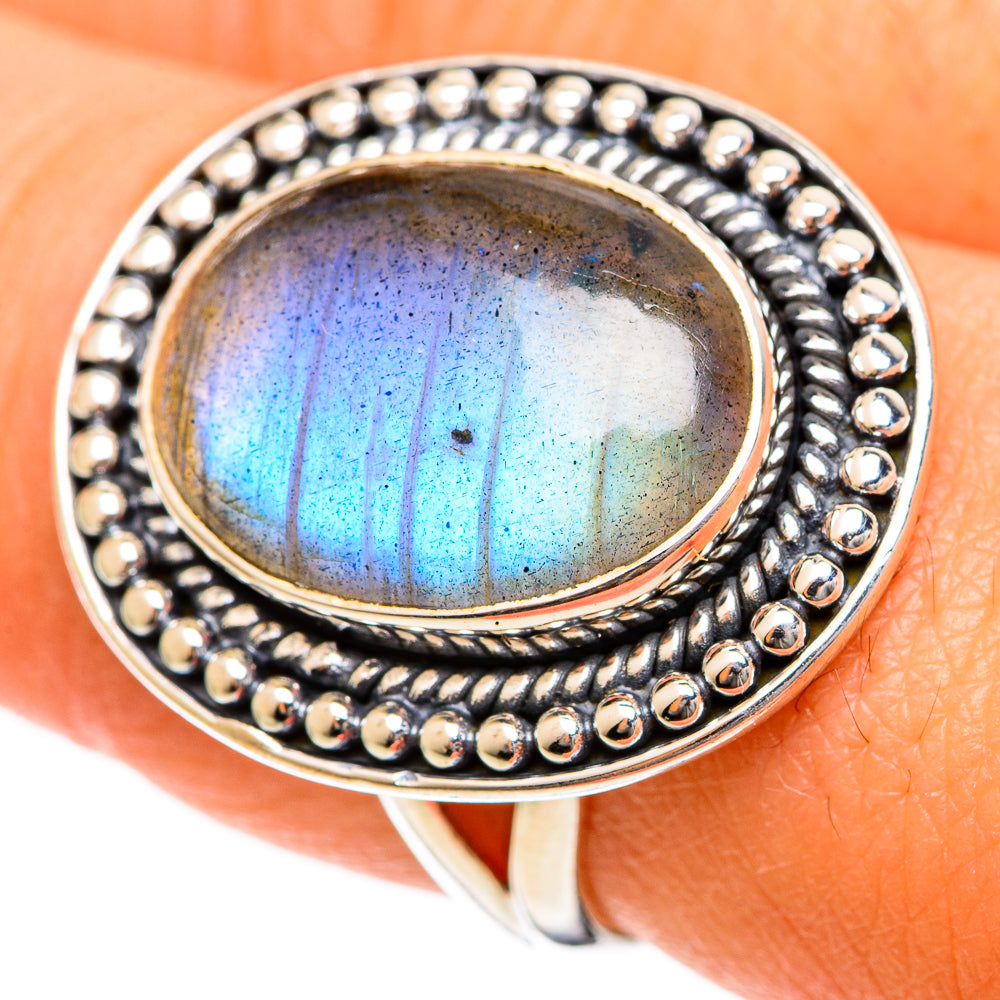 Labradorite Rings handcrafted by Ana Silver Co - RING107803
