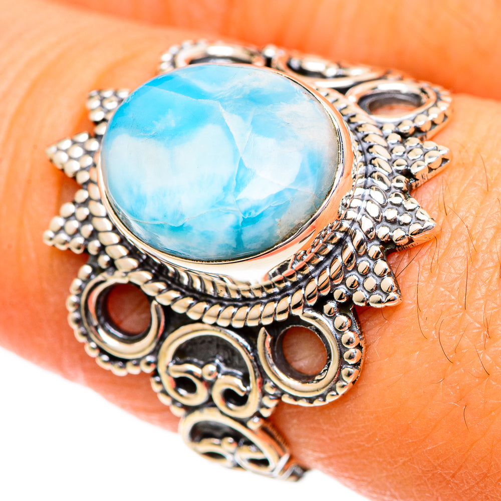 Larimar Rings handcrafted by Ana Silver Co - RING107804