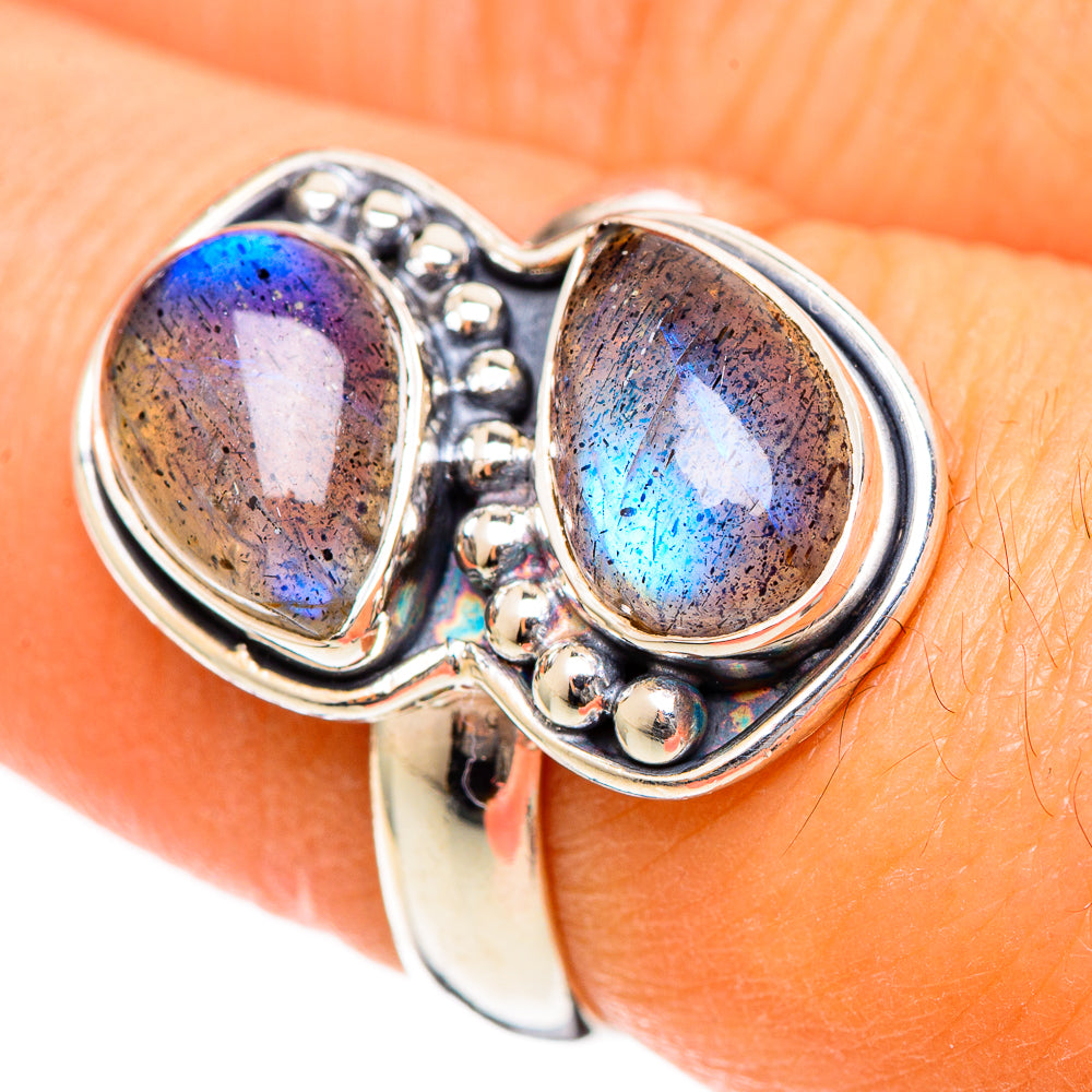 Labradorite Rings handcrafted by Ana Silver Co - RING107805