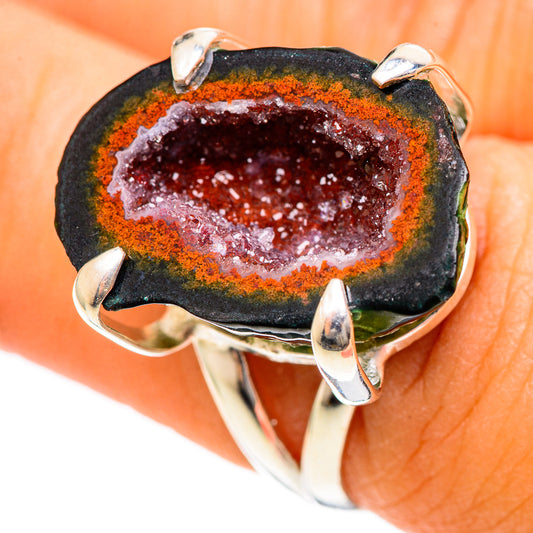 Coconut Geode Druzy Rings handcrafted by Ana Silver Co - RING107816
