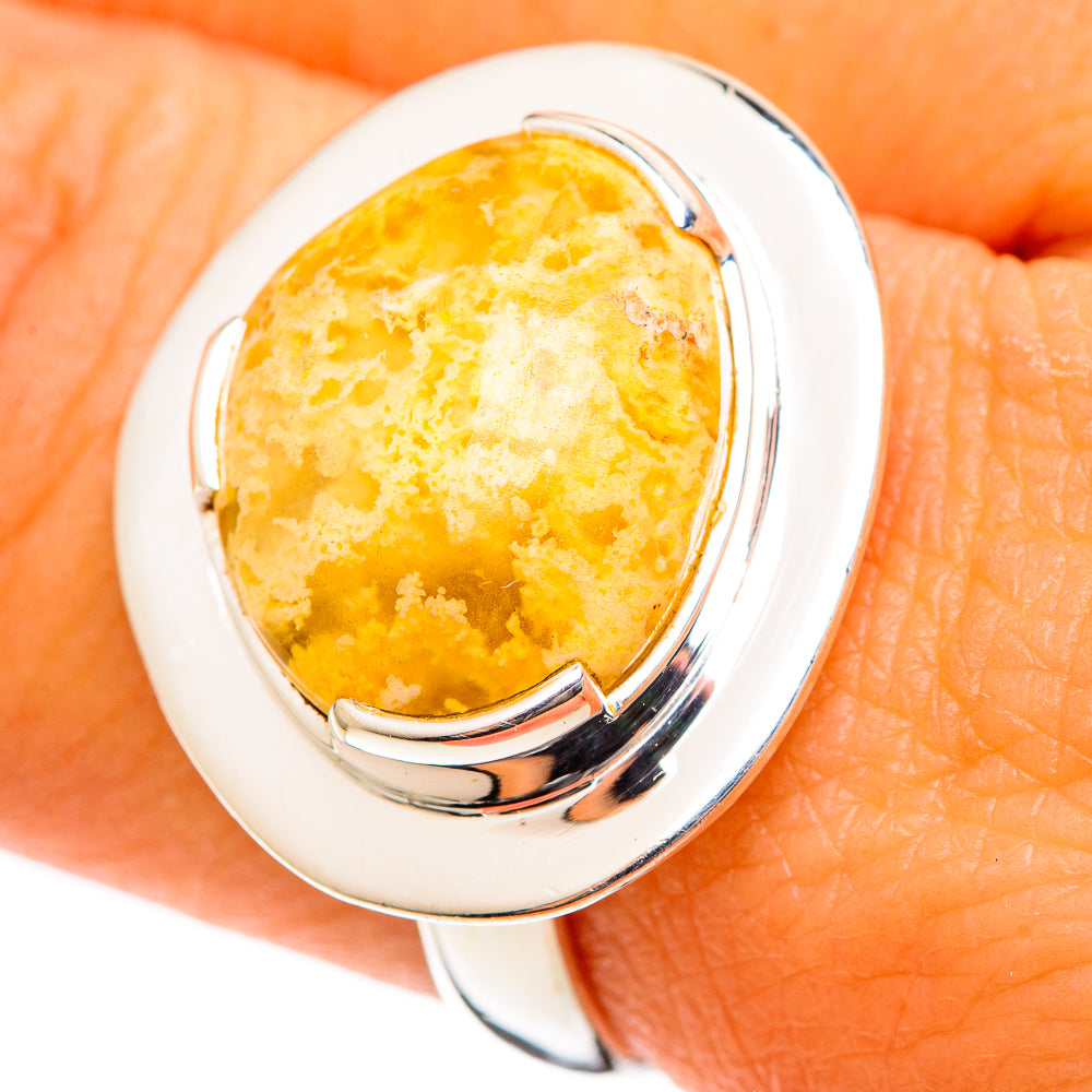 Plume Agate Rings handcrafted by Ana Silver Co - RING107817