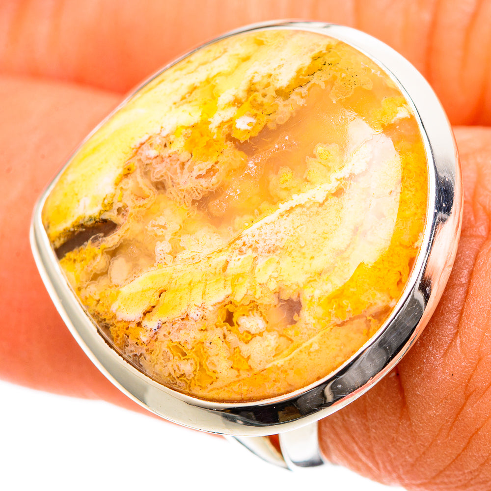 Plume Agate Rings handcrafted by Ana Silver Co - RING107818