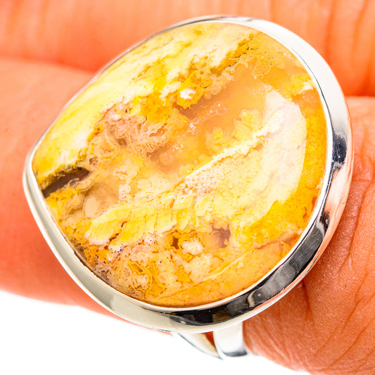 Plume Agate Rings handcrafted by Ana Silver Co - RING107818