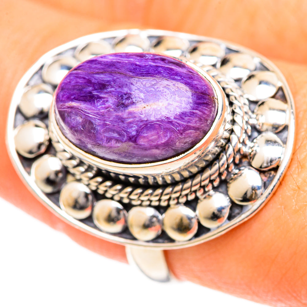 Charoite Rings handcrafted by Ana Silver Co - RING107819