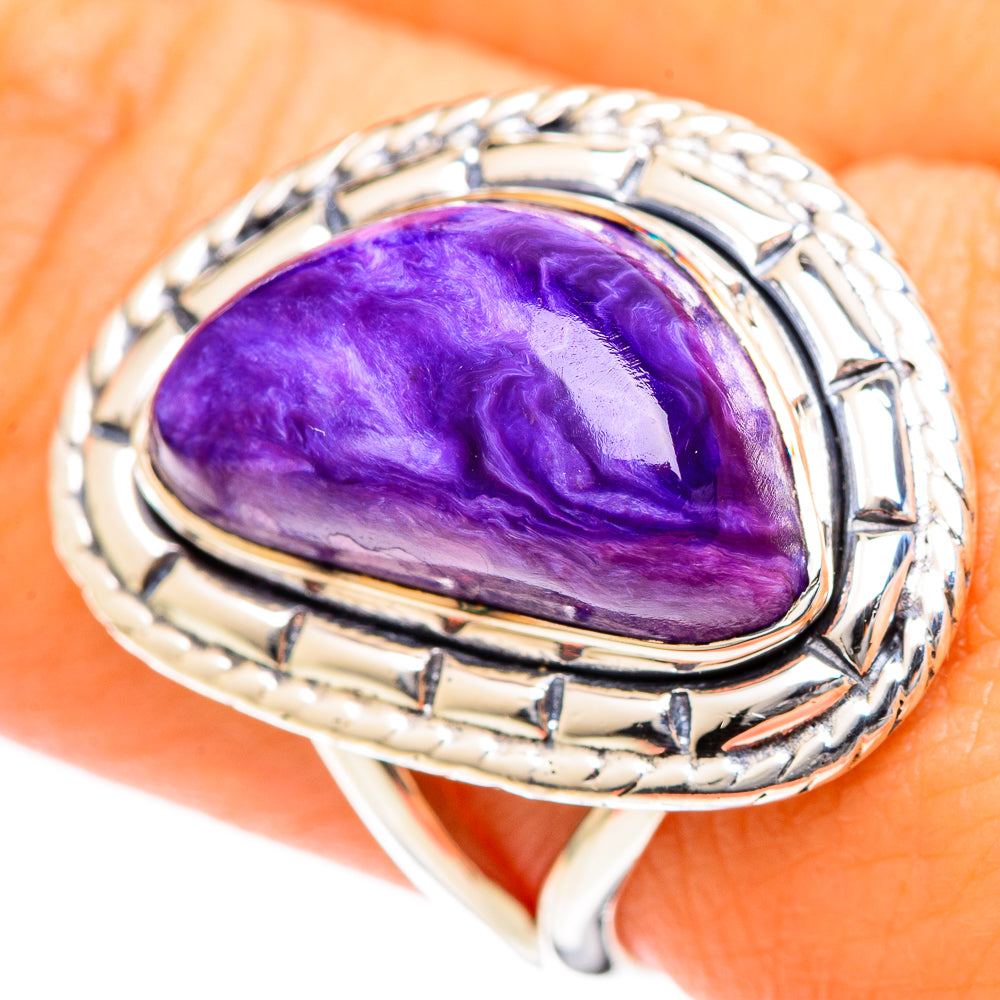 Charoite Rings handcrafted by Ana Silver Co - RING107823