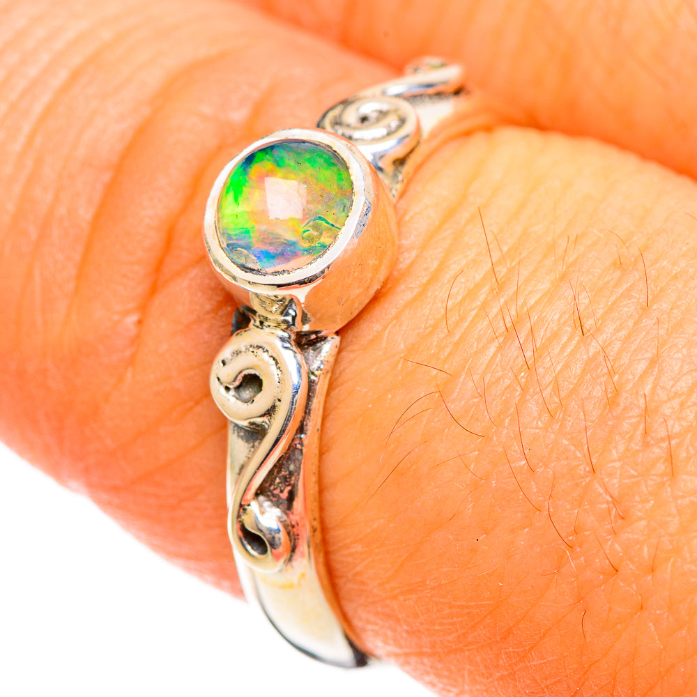Ethiopian Opal Rings handcrafted by Ana Silver Co - RING107831