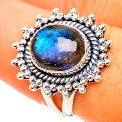 Labradorite Rings handcrafted by Ana Silver Co - RING107835
