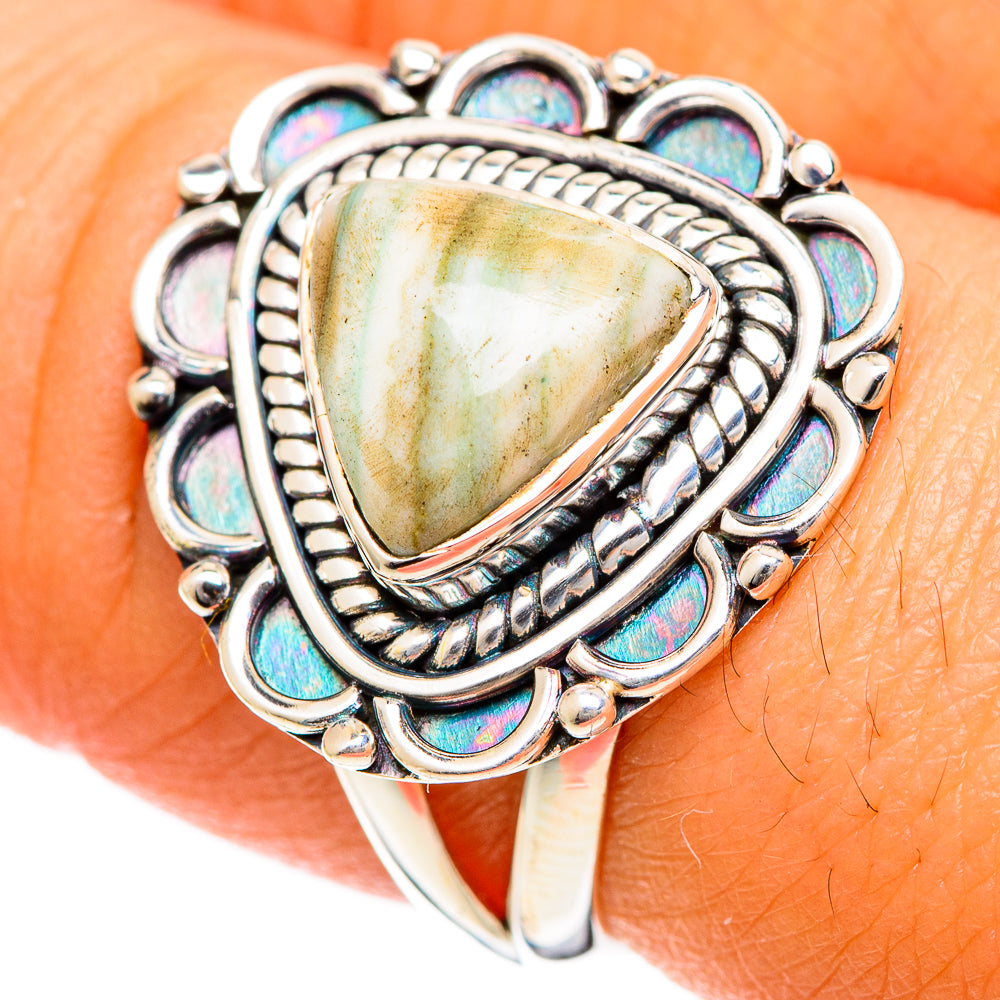 Ocean Jasper Rings handcrafted by Ana Silver Co - RING107846