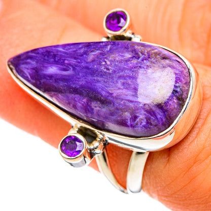Charoite Rings handcrafted by Ana Silver Co - RING107853