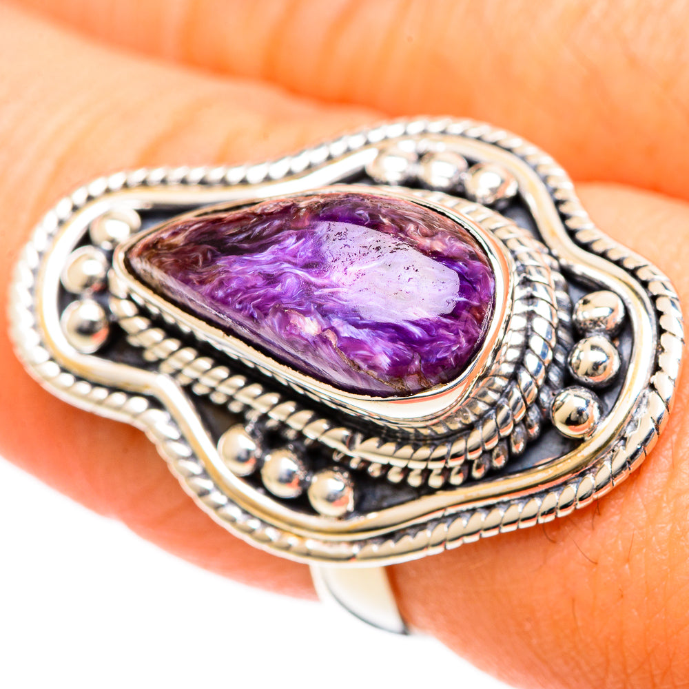 Charoite Rings handcrafted by Ana Silver Co - RING107854