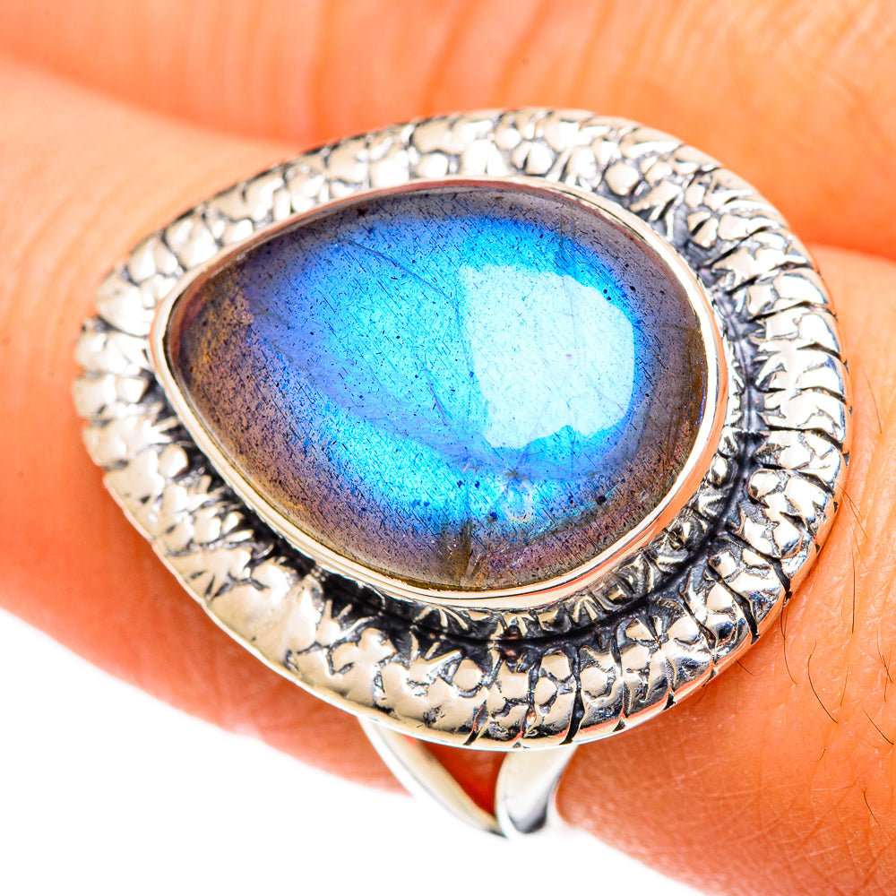 Labradorite Rings handcrafted by Ana Silver Co - RING107868