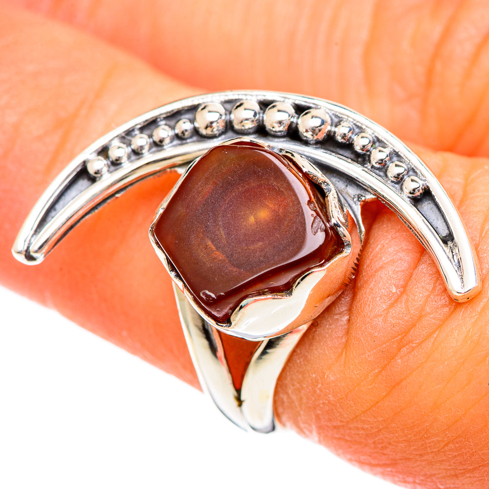 Mexican Fire Agate Rings handcrafted by Ana Silver Co - RING107881