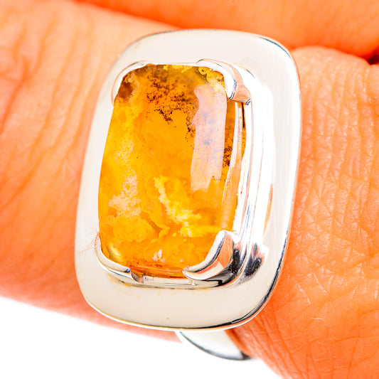 Plume Agate Rings handcrafted by Ana Silver Co - RING107882