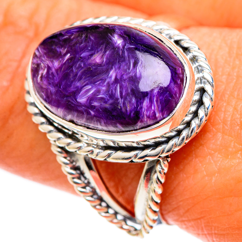 Charoite Rings handcrafted by Ana Silver Co - RING107884