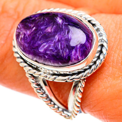 Charoite Rings handcrafted by Ana Silver Co - RING107884