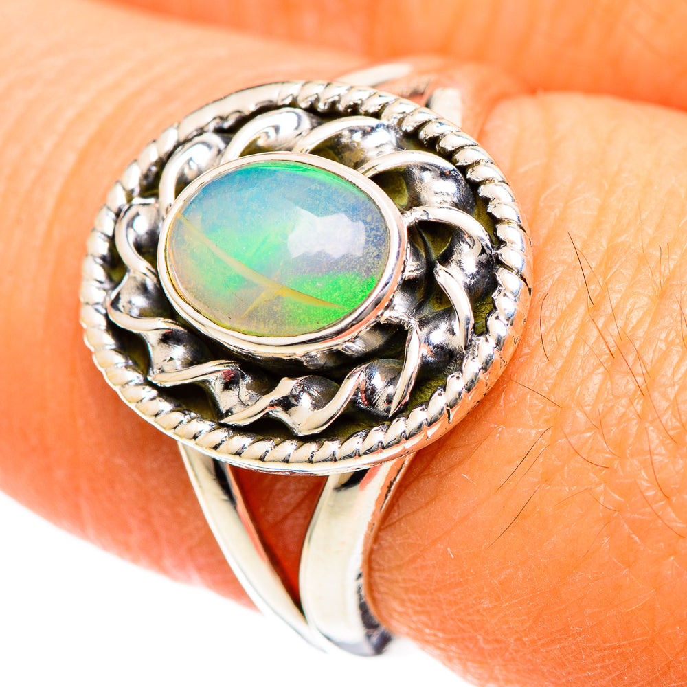 Ethiopian Opal Rings handcrafted by Ana Silver Co - RING107897