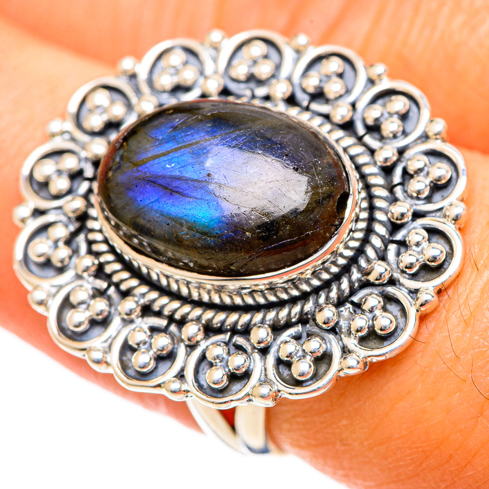 Labradorite Rings handcrafted by Ana Silver Co - RING107898