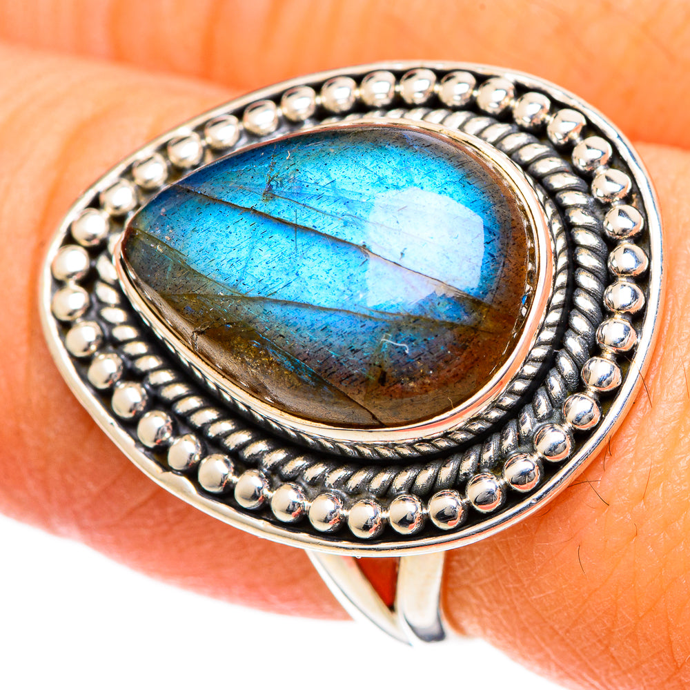 Labradorite Rings handcrafted by Ana Silver Co - RING107900