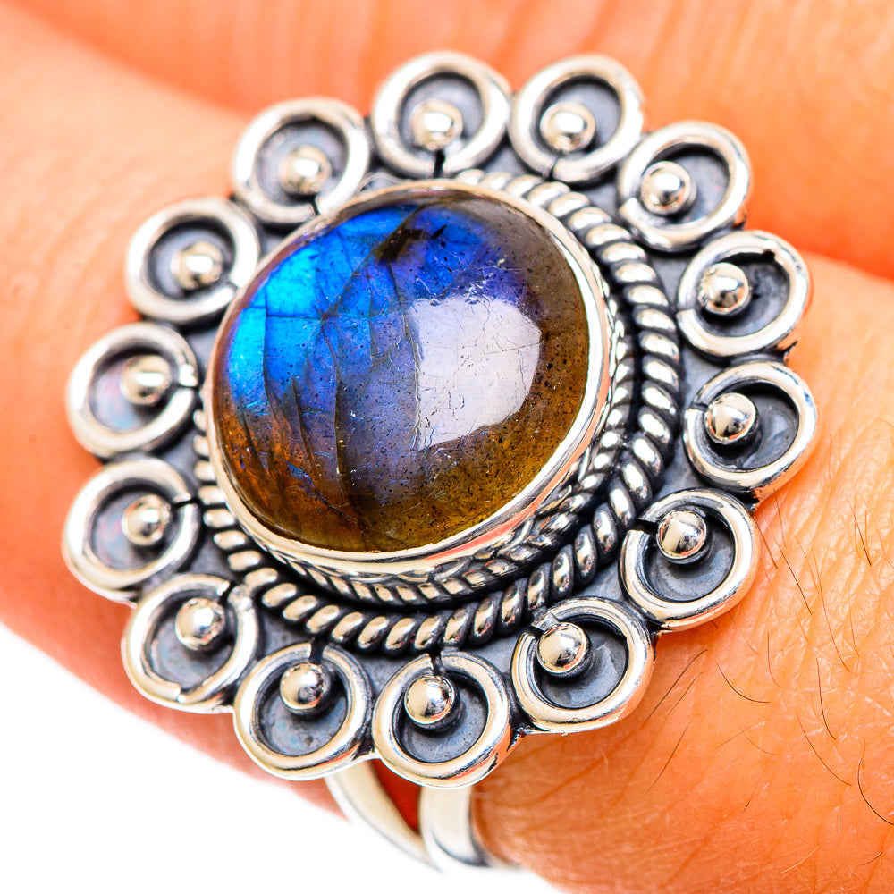 Labradorite Rings handcrafted by Ana Silver Co - RING107902