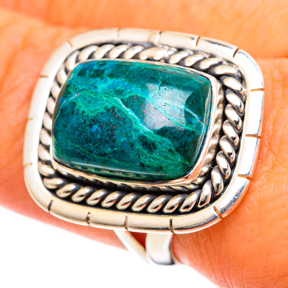 Chrysocolla Rings handcrafted by Ana Silver Co - RING107905