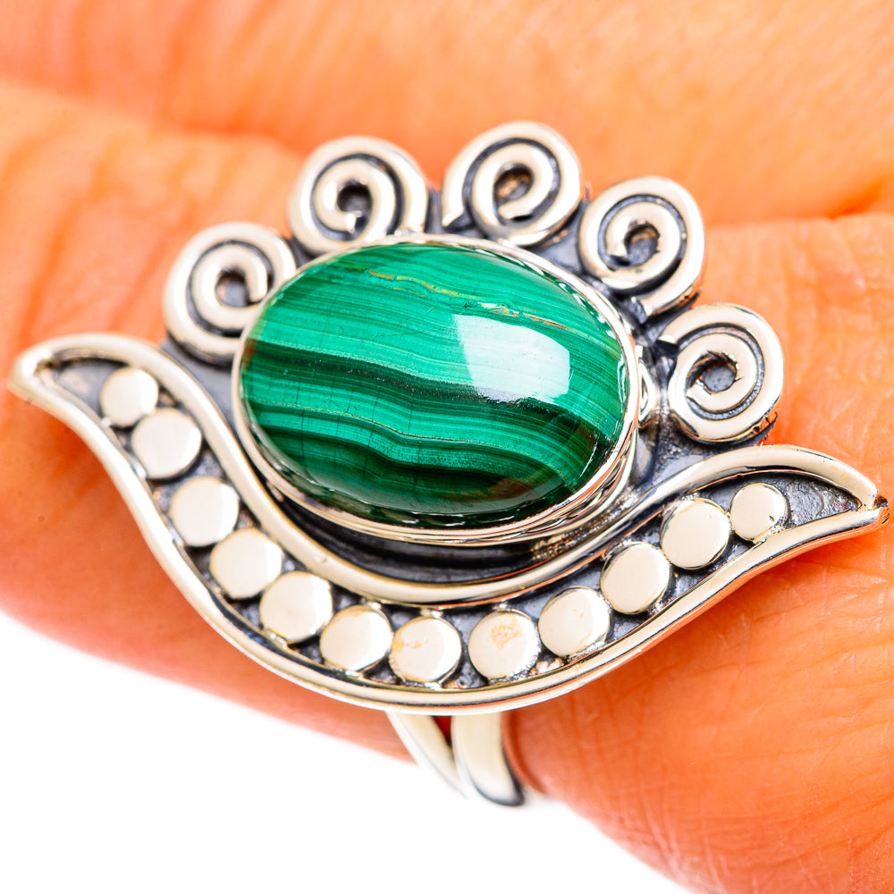Malachite Rings handcrafted by Ana Silver Co - RING107907