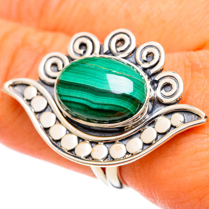 Malachite Rings handcrafted by Ana Silver Co - RING107907