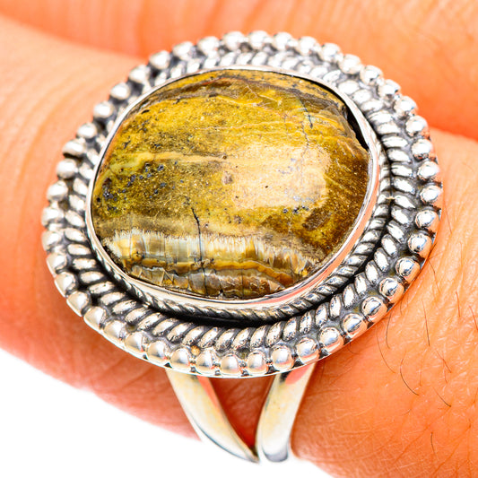 Rainforest Jasper Rings handcrafted by Ana Silver Co - RING107909