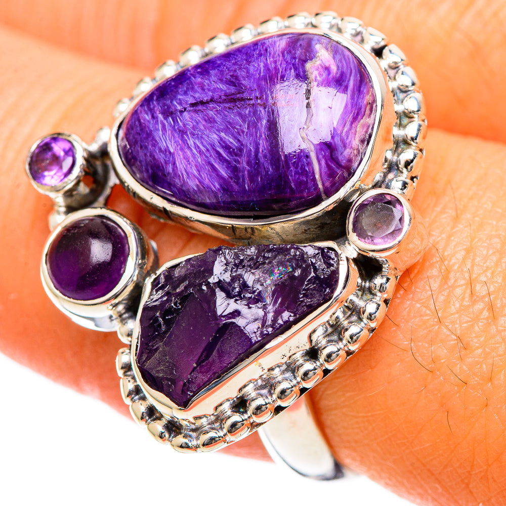 Charoite Rings handcrafted by Ana Silver Co - RING107921