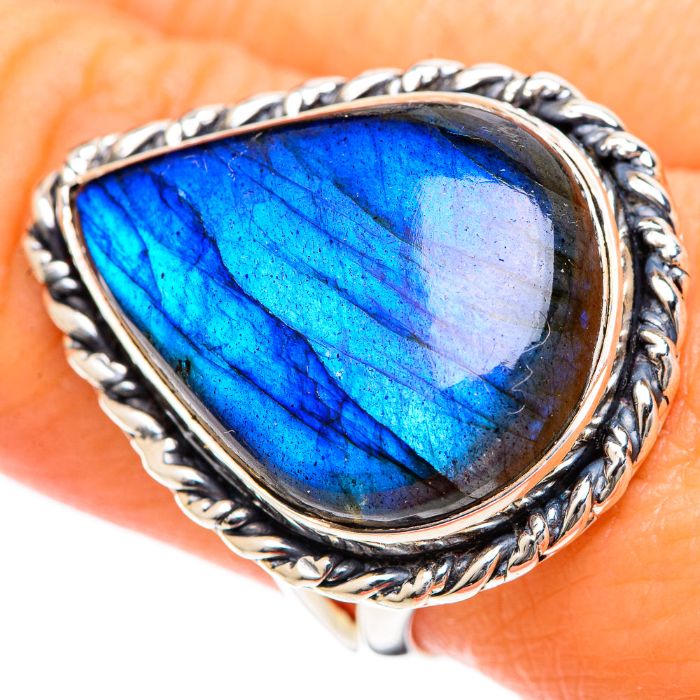 Labradorite Rings handcrafted by Ana Silver Co - RING107927