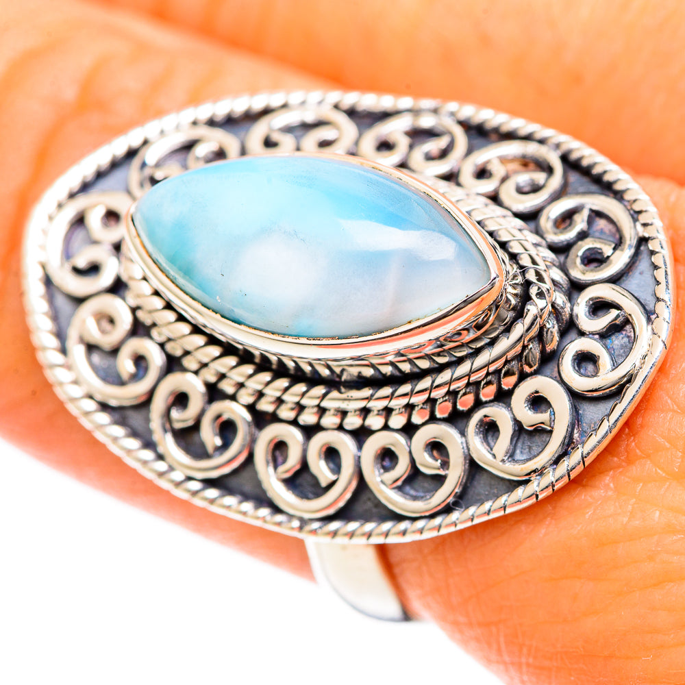 Larimar Rings handcrafted by Ana Silver Co - RING107928