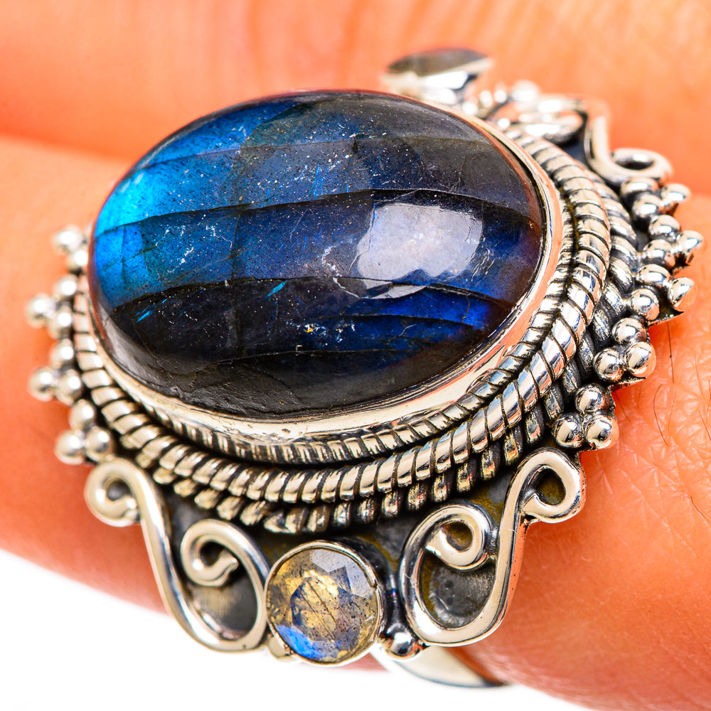 Labradorite Rings handcrafted by Ana Silver Co - RING107929