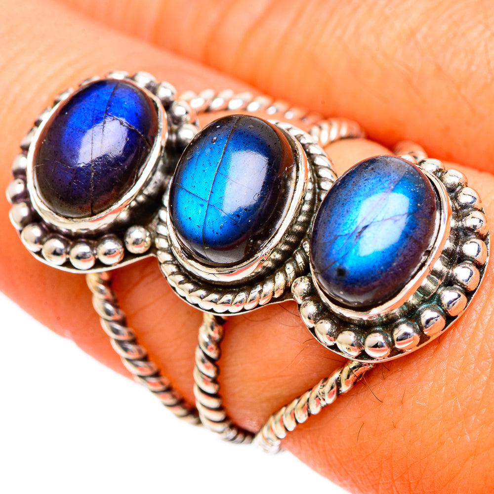Labradorite Rings handcrafted by Ana Silver Co - RING107931