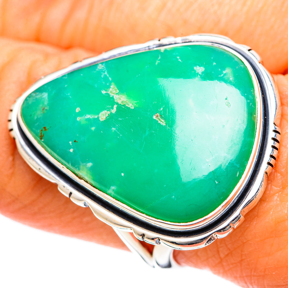 Chrysoprase Rings handcrafted by Ana Silver Co - RING107938