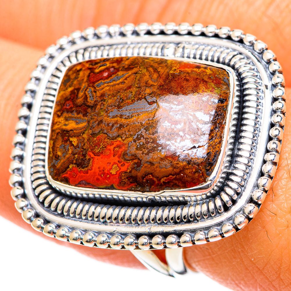 Moroccan Agate Rings handcrafted by Ana Silver Co - RING107951