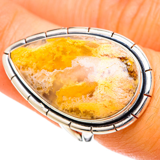 Plume Agate Rings handcrafted by Ana Silver Co - RING107955