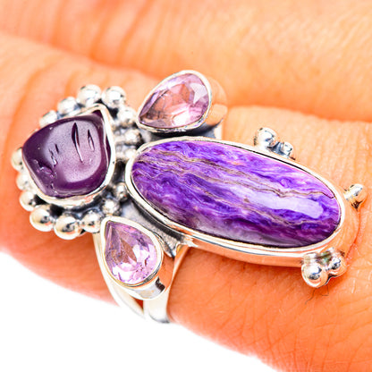 Charoite Rings handcrafted by Ana Silver Co - RING107959