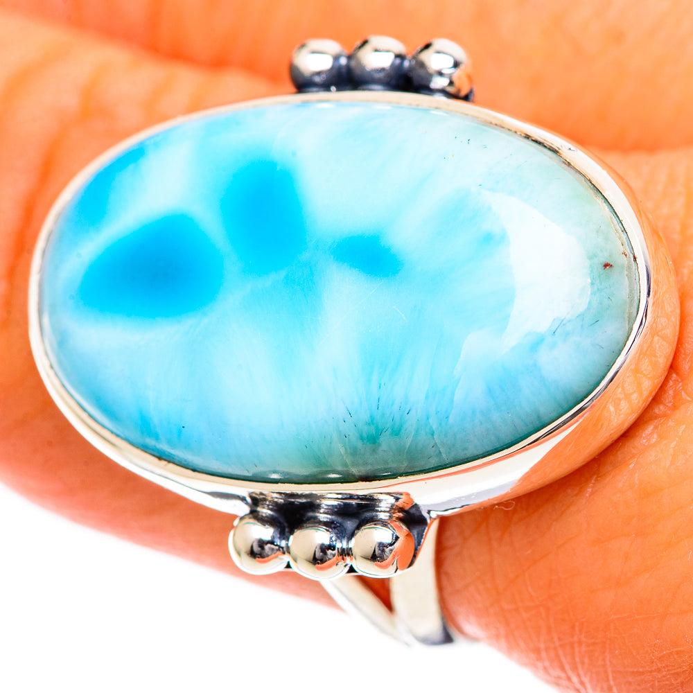 Larimar Rings handcrafted by Ana Silver Co - RING107972