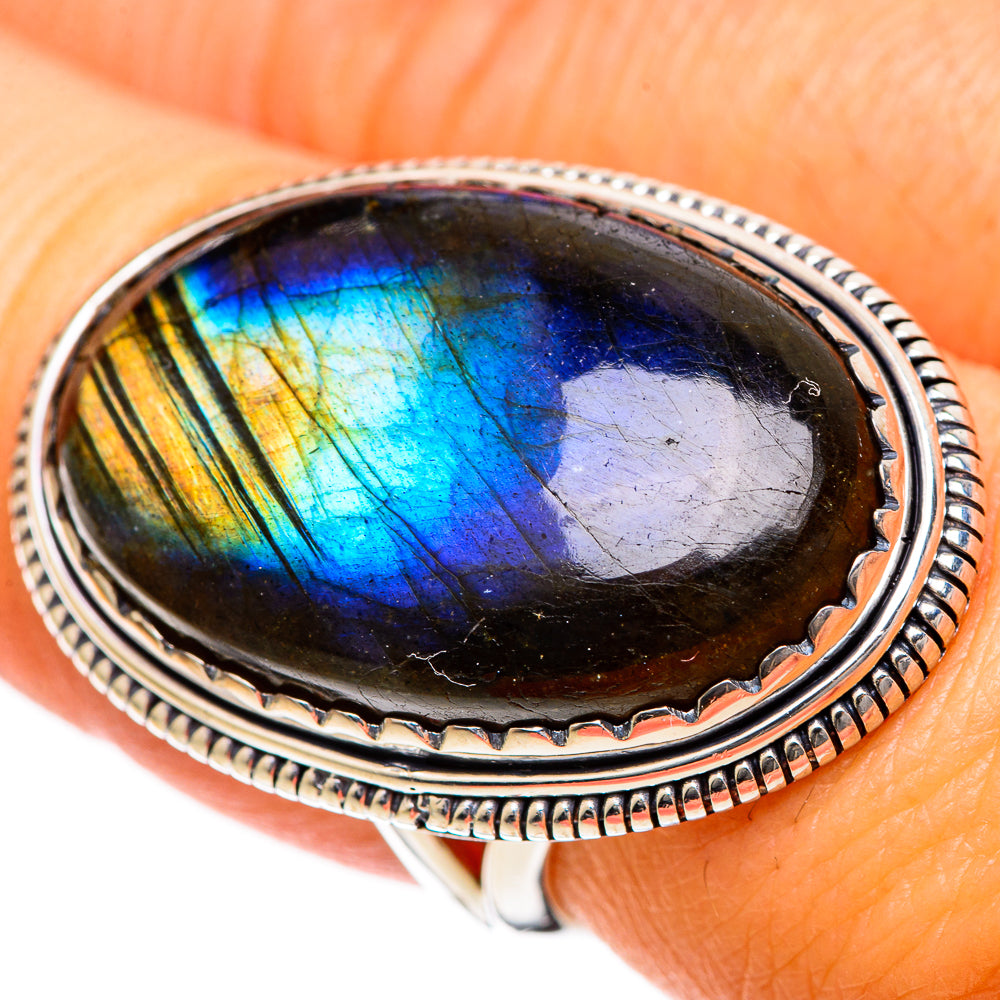 Labradorite Rings handcrafted by Ana Silver Co - RING107973