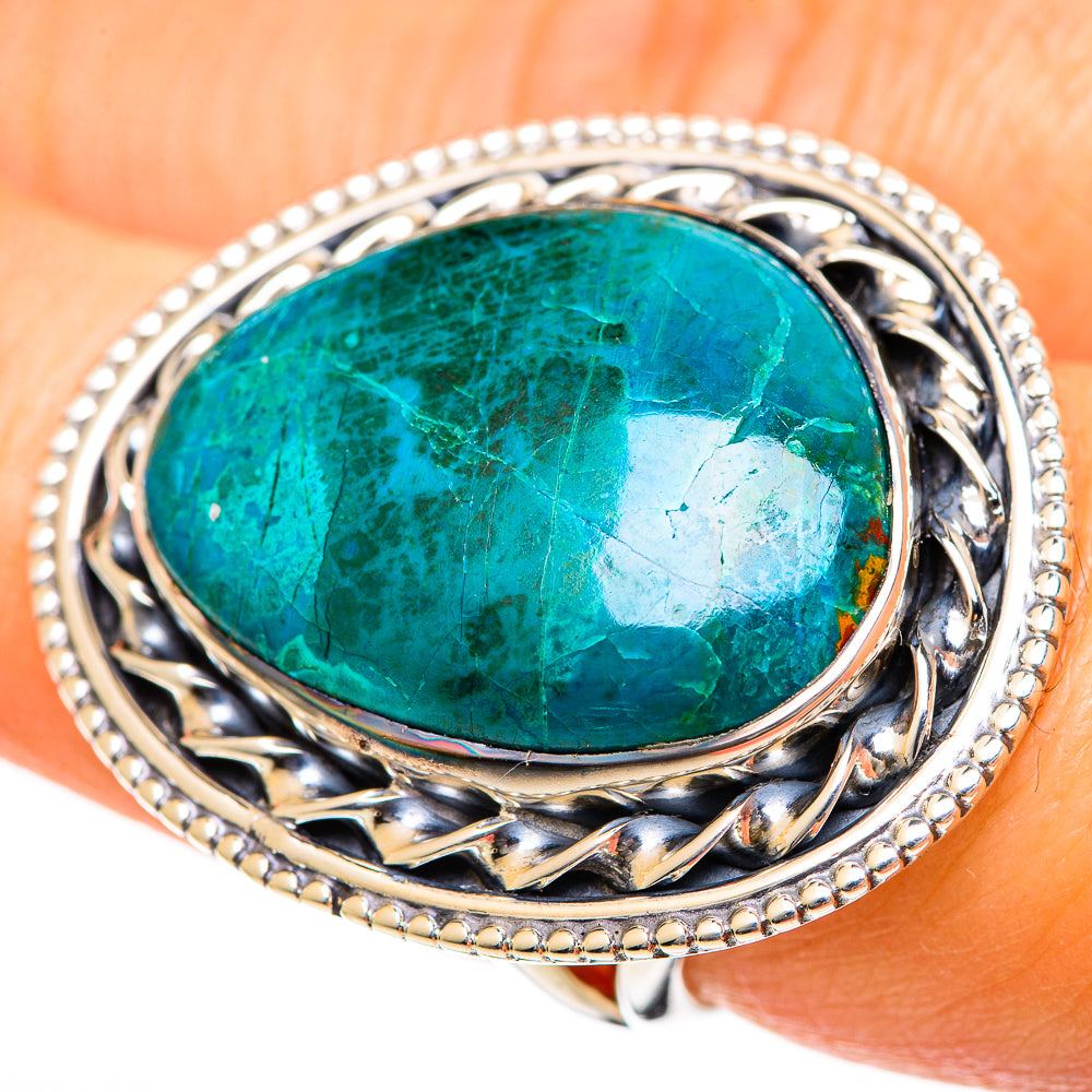 Chrysocolla Rings handcrafted by Ana Silver Co - RING107979