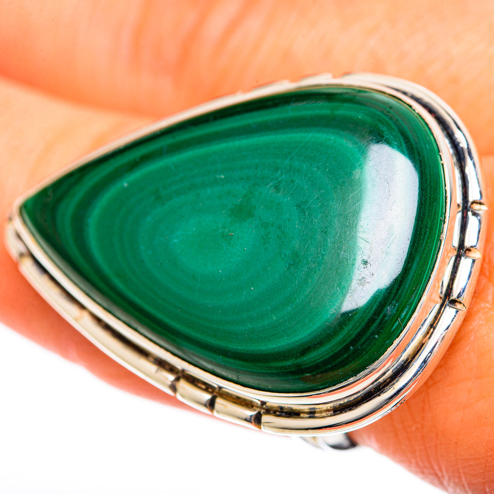 Malachite Rings handcrafted by Ana Silver Co - RING107983