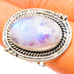 Rainbow Moonstone Rings handcrafted by Ana Silver Co - RING108005