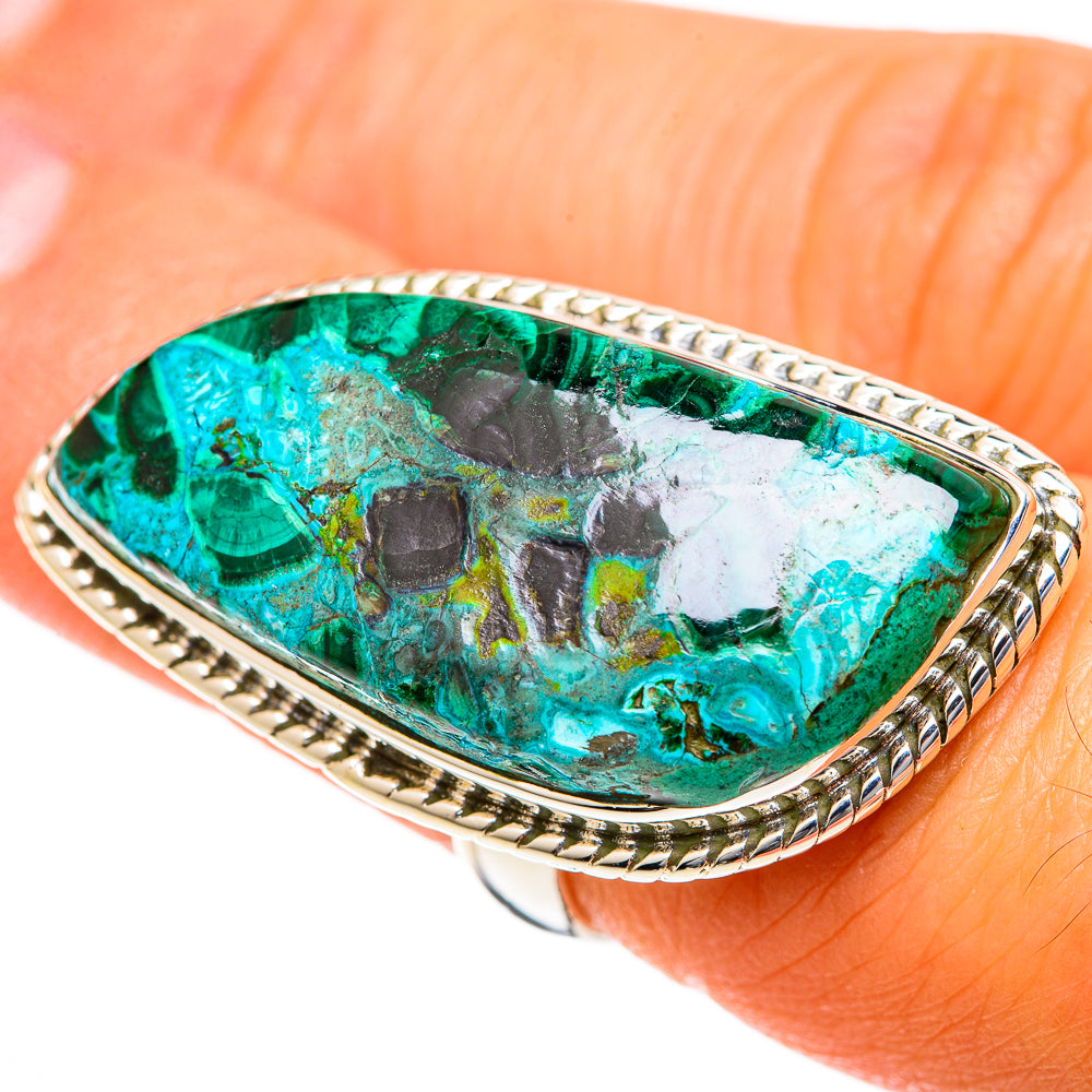 Chrysocolla Rings handcrafted by Ana Silver Co - RING108007