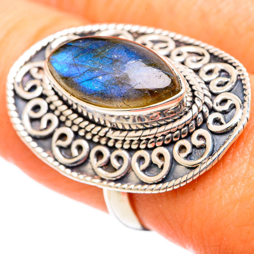 Labradorite Rings handcrafted by Ana Silver Co - RING108008