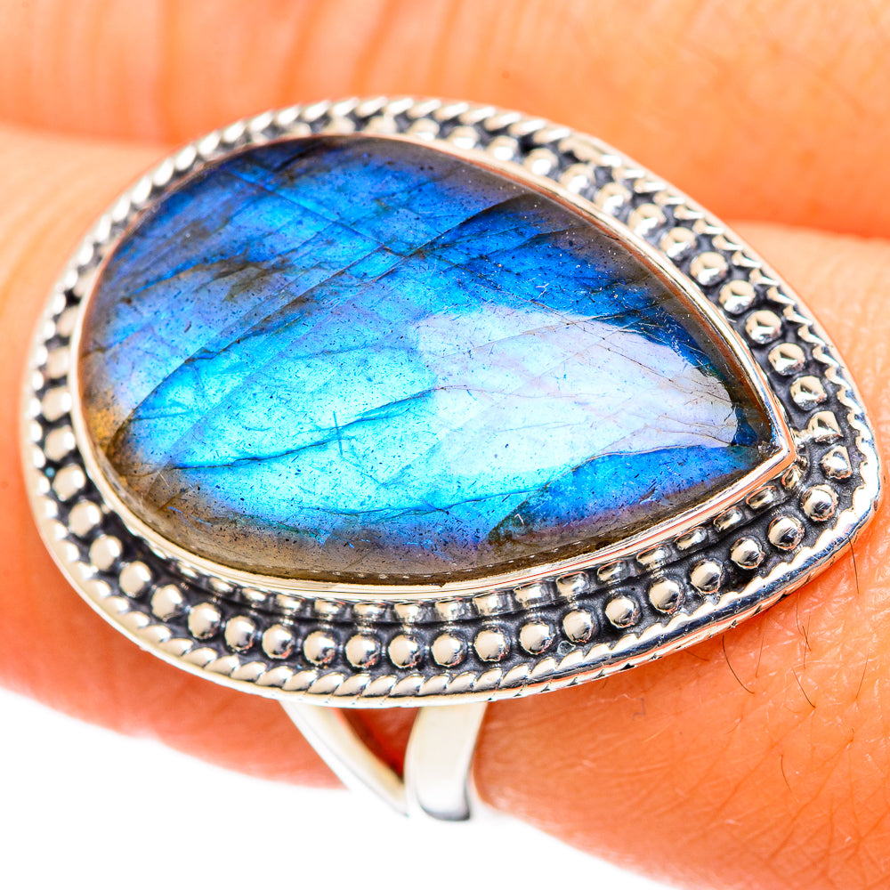 Labradorite Rings handcrafted by Ana Silver Co - RING108012
