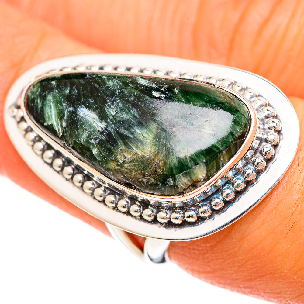 Seraphinite Rings handcrafted by Ana Silver Co - RING108018