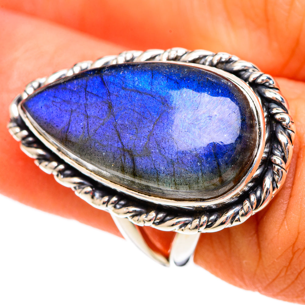 Labradorite Rings handcrafted by Ana Silver Co - RING108028