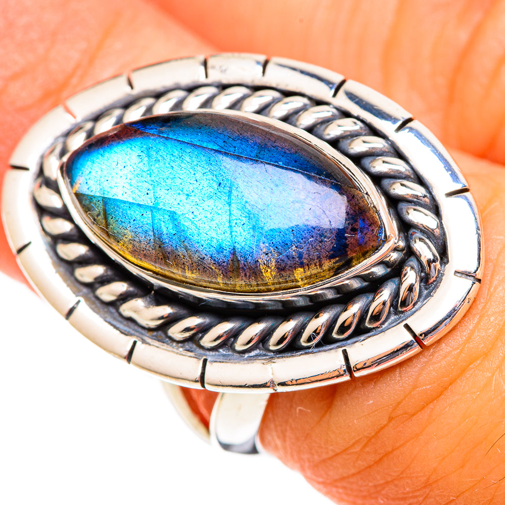 Labradorite Rings handcrafted by Ana Silver Co - RING108030