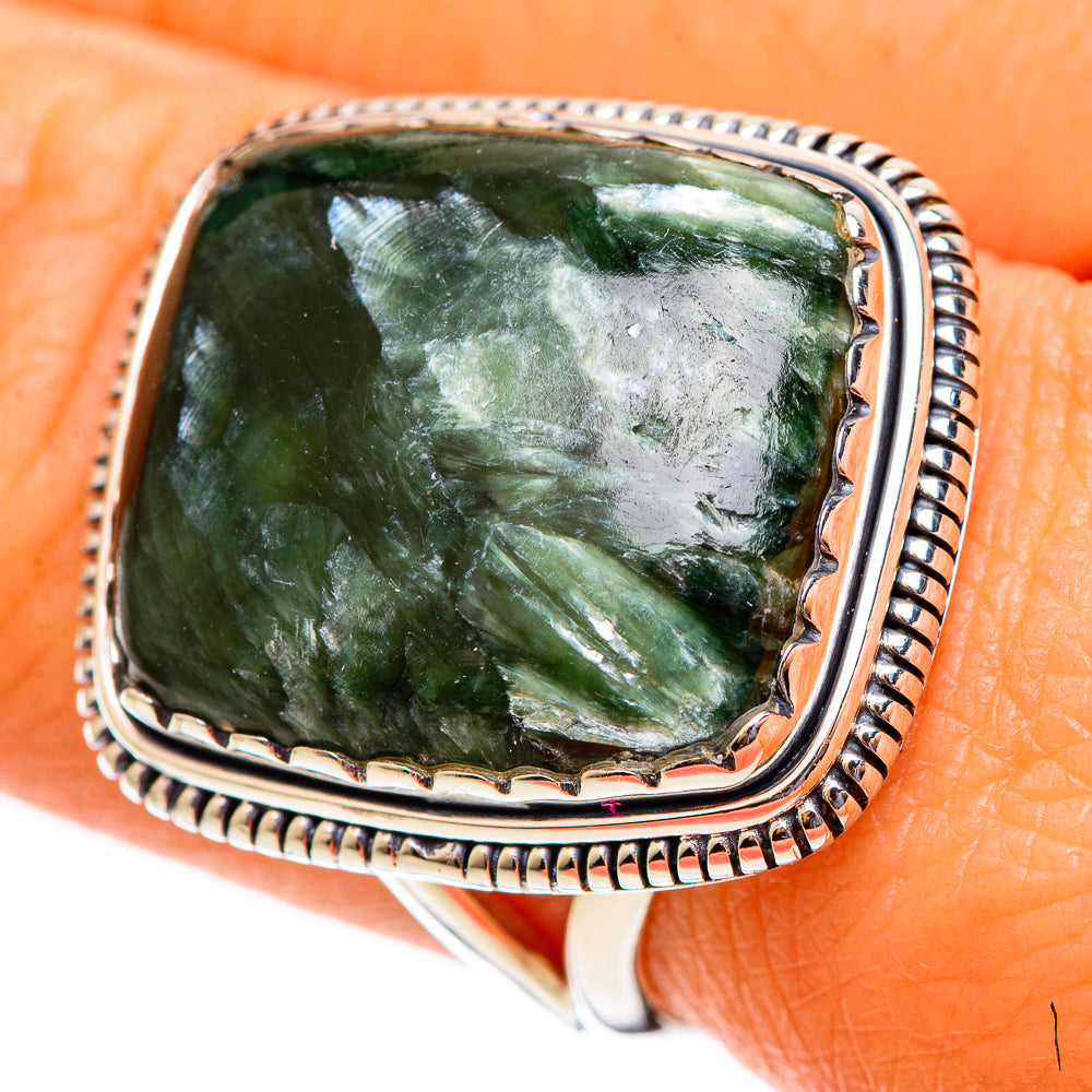 Seraphinite Rings handcrafted by Ana Silver Co - RING108037