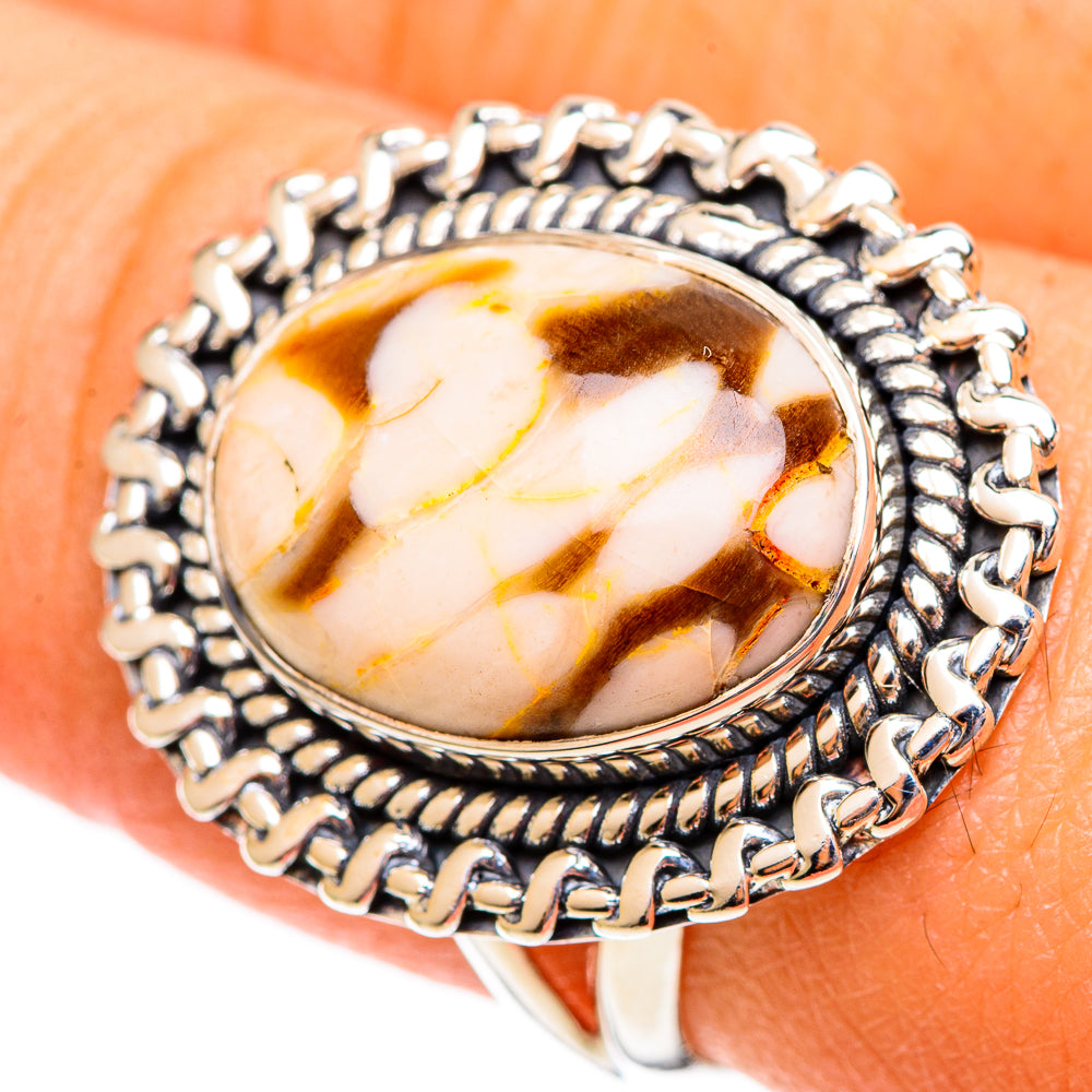 Peanut Wood Jasper Rings handcrafted by Ana Silver Co - RING108041